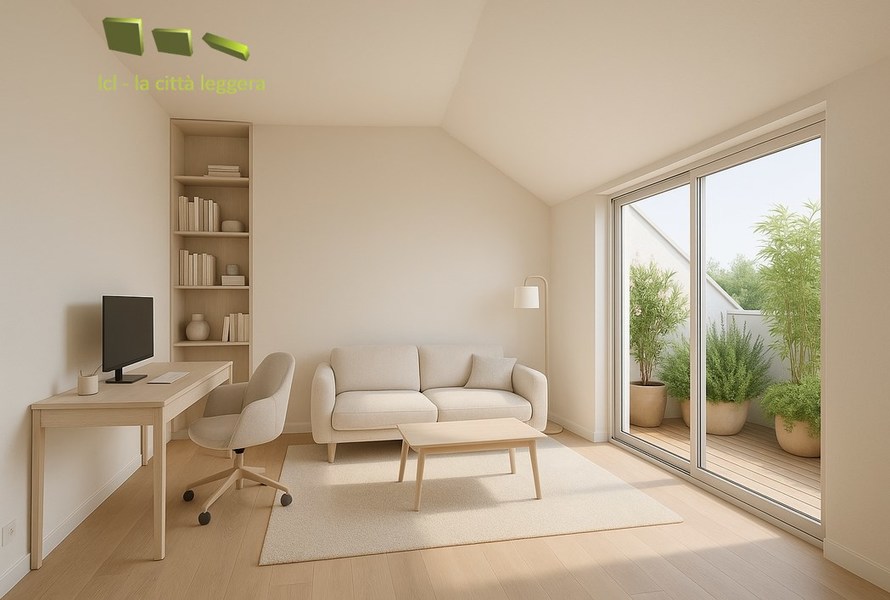 zona_studio_terrazzo - Attico mansarda Parma (PR) CENTRO 